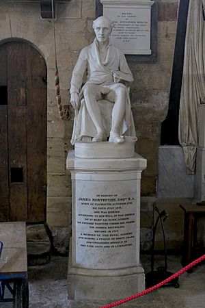 Memorial to James Northcote in Exeter Cathedral