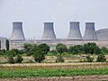 Metsamor nuclear power plant, cooling towers (Armenia, June 2015)