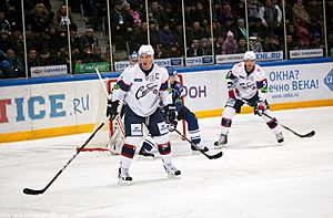 Pujacs and Safronov 2011-12-04 Amur-Sibir KHL-game