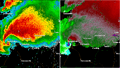 Radar image of the 2011 Tuscaloosa tornado April 27, 2011 2210Z