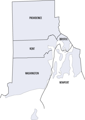 Rhode Island counties map