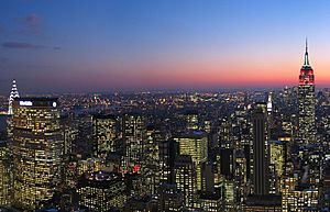 View of Midtown Manhattan at night