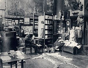 Boulanger atelier, c. 1888, photo attributed to Auguste Giraudon