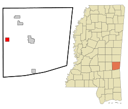 Location of Pachuta, Mississippi