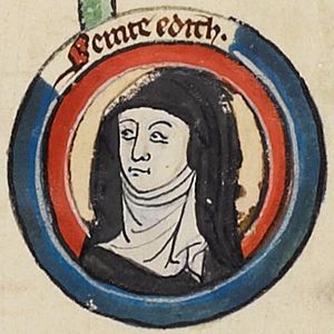 13th century miniature of Saint Edith
