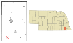 Location of Odell, Nebraska
