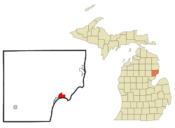 Location of East Tawas, Michigan