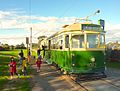 Melbourne W7 class tram 1013 at St Kilda Playground stop 10 Jun 2013 (JCRadcliffe)