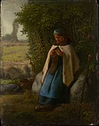 Mille - Shepherdess Seated on a Rock - Metropolitan