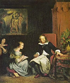 Milton diktiert seinen Töchtern das »Paradise Lost« (Eugène Ferdinand Victor Delacroix)