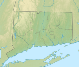 Location of Lake Whitney in Connecticut, USA.