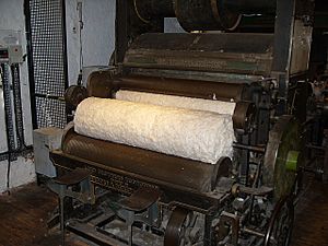 Restored carding machine at Quarry Bank Mill