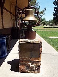 Scottsdale-Stillman Park-Antique Railroad Bell-Presented to Henry S Strugis-1958