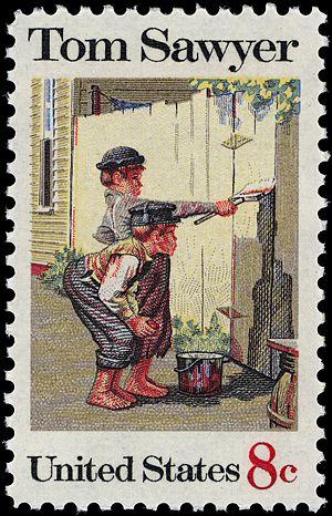 Tom Sawyer 8c 1972 issue U.S. stamp