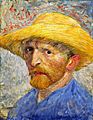 Van Gogh Self-Portrait with Straw Hat 1887-Detroit