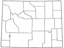 Location of Fontenelle, Wyoming