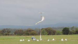 Windsock at Theodore Airport, 2014