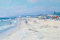 'The Beach, Santa Monica' by John Frost, 1921