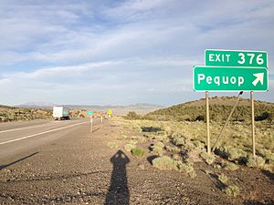 Exit for Pequop along I-80