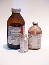 Animal medication veterinary pharmaceutical bottles