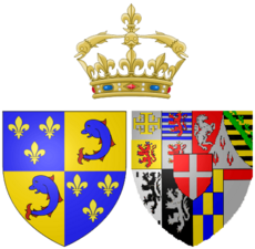 Arms of Marie Adélaïde of Savoy as Dauphine of France