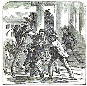 Attack on Mr. Lilly by the Scranton Rioters, August 1 1877