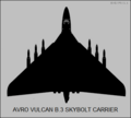 Avro Vulcan B.3 top-view silhouette