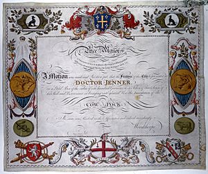 Certificate of the Freedom of the City, Jenner. Wellcome M0011023