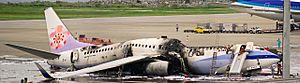 China Airlines B-18616 fire