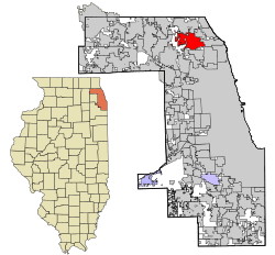 Location within Cook County