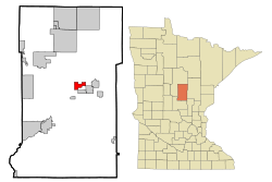 Location of Trommaldwithin Crow Wing County, Minnesota