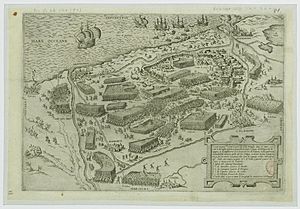 Eccoui amantsmi lectori il vero sito della battaglia data nel anno 1558 a di 13 di luglio intorno a Gravellina... - btv1b550000120.jpg