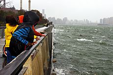 Hurricane Sandy East River Manhattan 1