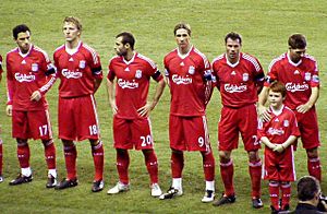 Liverpool F.C. lineup - Wigan Athletic v Liverpool, 9th March 2010