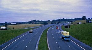 M6 motorway, Cheshire, 1969