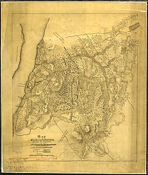 Map of Blakely and Vicinity. Showing the disposition of the 2nd Division, 13th Army Corps, during the siege & and... - NARA - 305627
