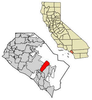 Location of Lake Forest in Orange County, California