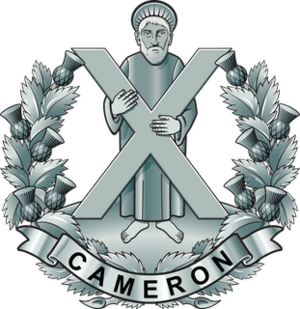 Queen's Own Cameron Highlanders Cap badge.png