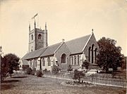 St. Mary's Church, Reading, from the south-east, c. 1887