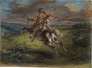 The Education of Achilles 1862 Delacroix
