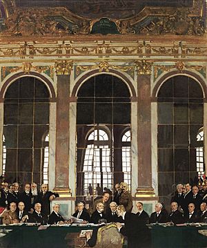 William Orpen's famous picture of the signing of The Treaty of Versailles