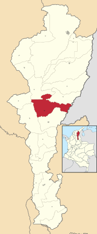 Location of the municipality and town of Chiriguaná in the Department of Cesar.