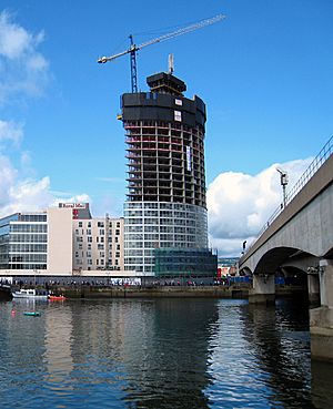Construction of the 'Obel', Belfast - geograph.org.uk - 1451383