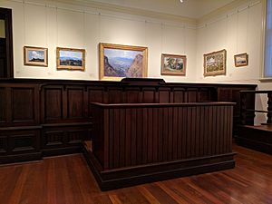 Converted courtroom in the Art Gallery of Western Australia June 2018