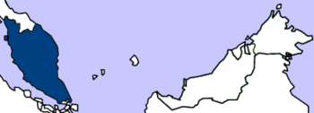 Location of the Federation of Malaya (dark blue)