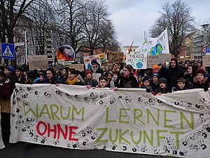 Front banner of the FridaysForFuture Demonstration 25-01-2019 Berlin 12