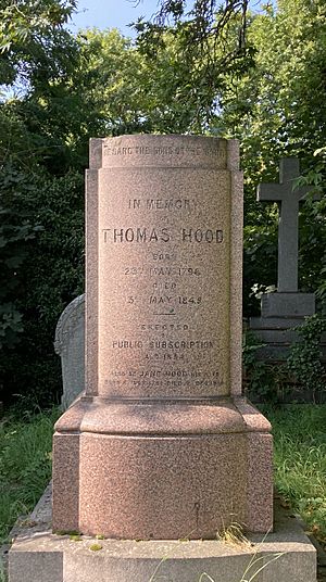 Grave of Thomas Hood in Kensal Green Cemetery