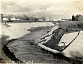 Los Angeles River - flood of 1938 - confluence of Tujunga Wash and LA River (SPCOL27)