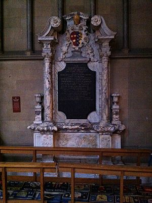 Memorial to Bishop William Fleetwood in Ely Cathedral