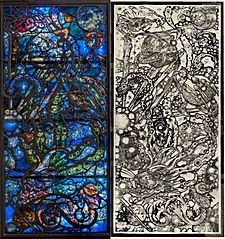Robert Winthrop Chanler, Stained Glass windows (one of seven) in the Whitney Studio, New York City, 1918-1923. Private Collection